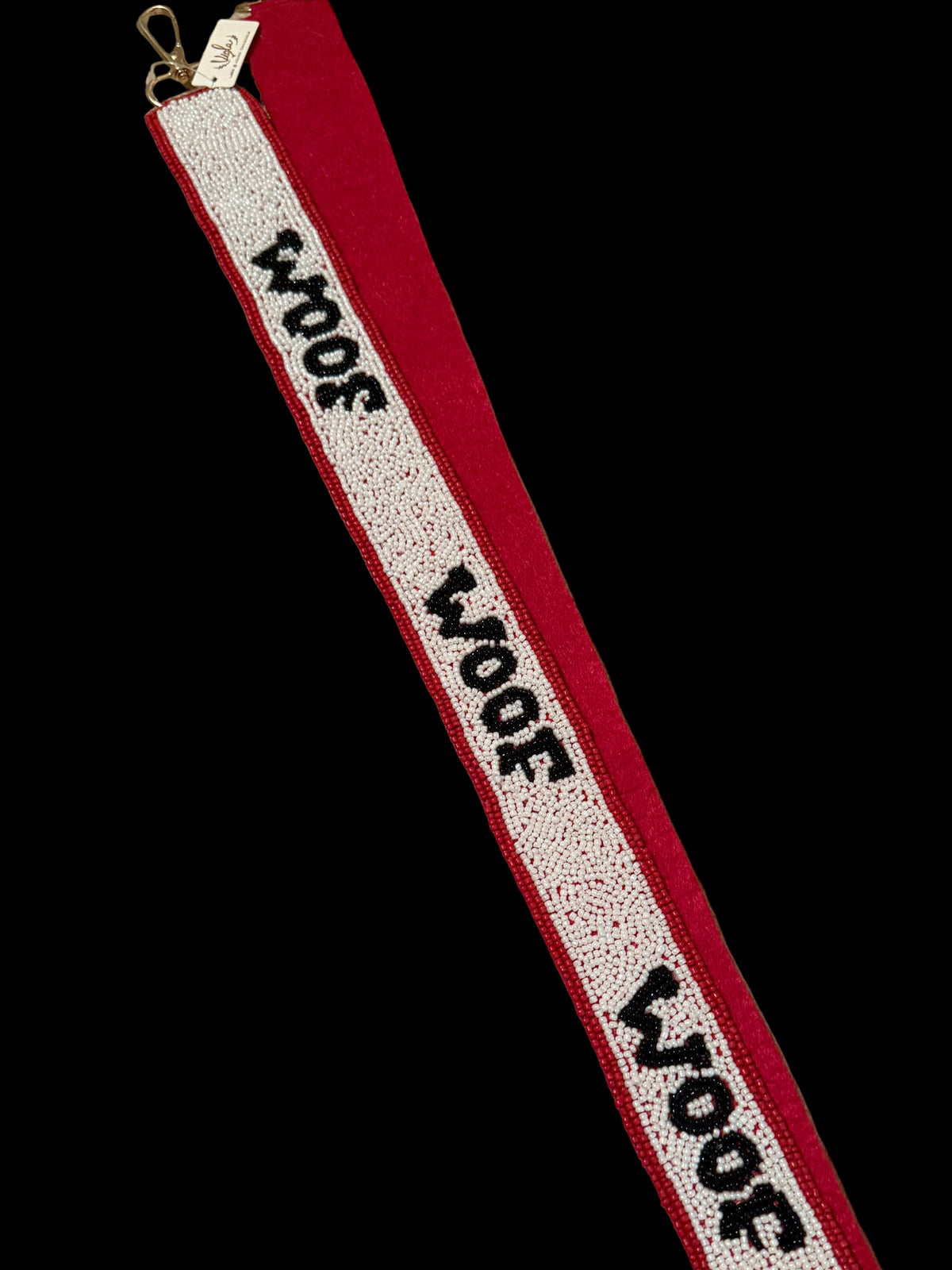 Woof Woof Woof Beaded Purse Strap