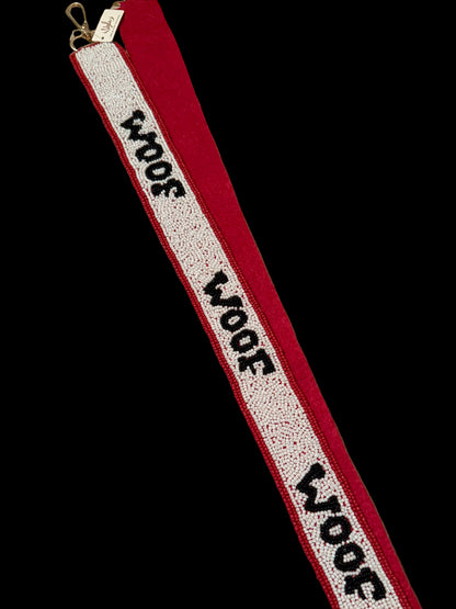 Woof Woof Woof Beaded Purse Strap