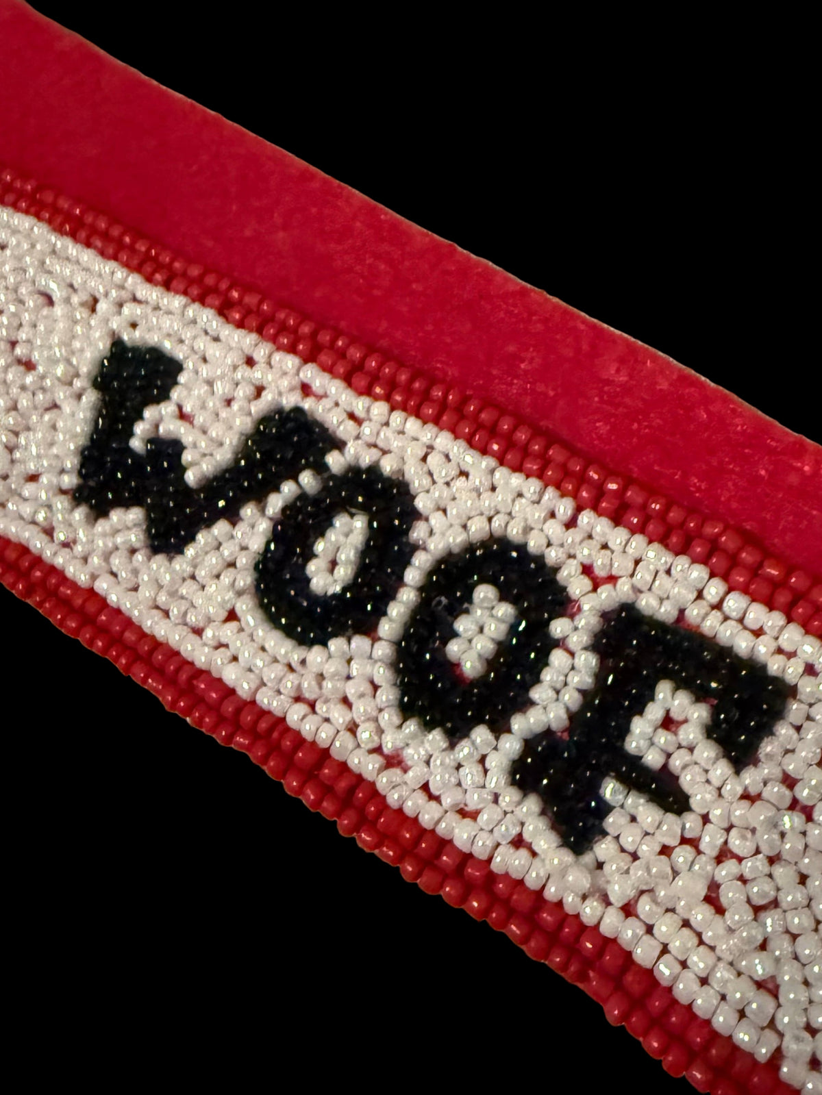 Woof Woof Woof Beaded Purse Strap
