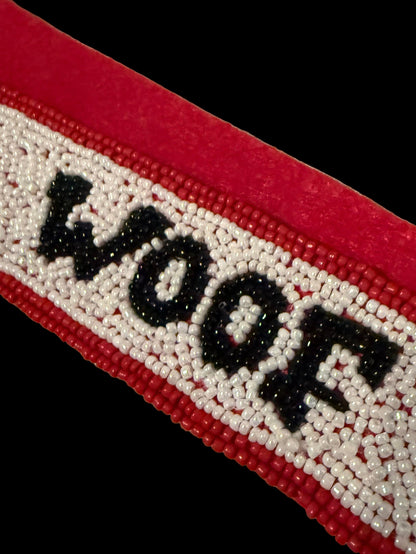 Woof Woof Woof Beaded Purse Strap
