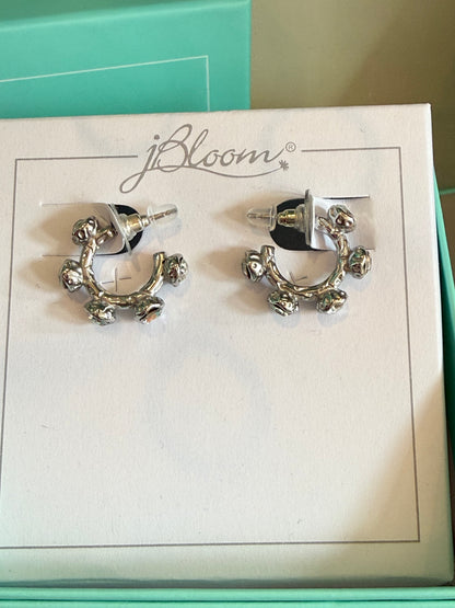 jBloom Claire Vintage Crystal Semi-Hoop Earrings