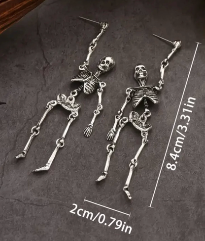 Silver Skeleton Dangle Earrings | Jewelry