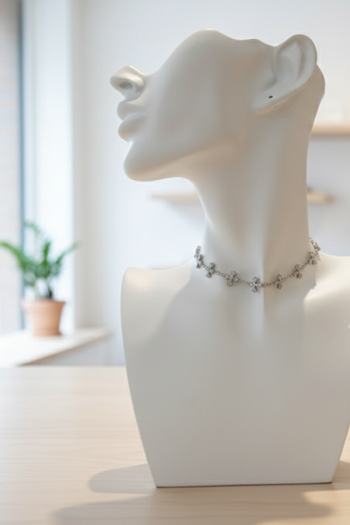 JBloom Isabelle Necklace - Silver Crosses