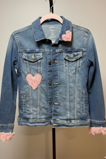 Love Notes Denim Jacket, Upcycled Edition