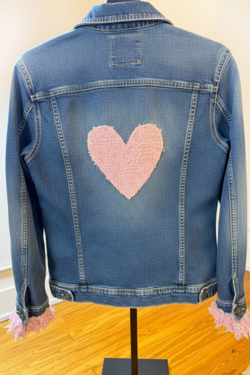 Love Notes Denim Jacket, Upcycled Edition