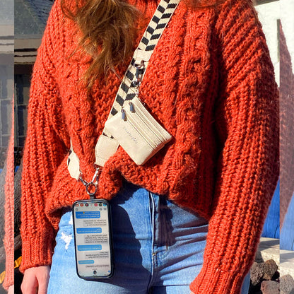 Clip & Go Strap w/Zippered Pouch - Chevron Collection