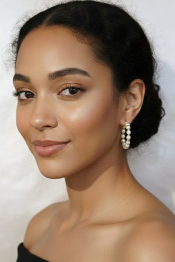 Sandy and Rizzo Beaded Pearl Hoop Earrings