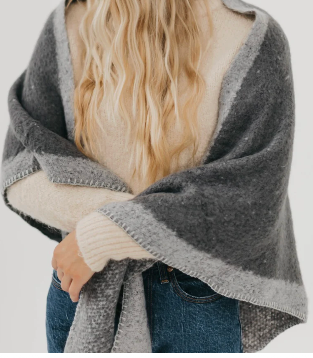 Endless Two Tone Scarf | Soft Oversized Winter Wrap