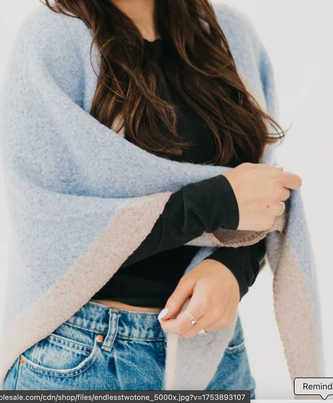 Endless Two Tone Scarf | Soft Oversized Winter Wrap