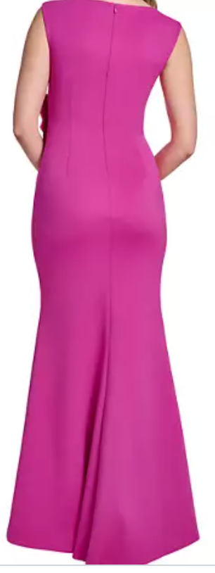Jessica Howard Women's Sleeveless Rose Waist Gown – Hot Pink | Size 6