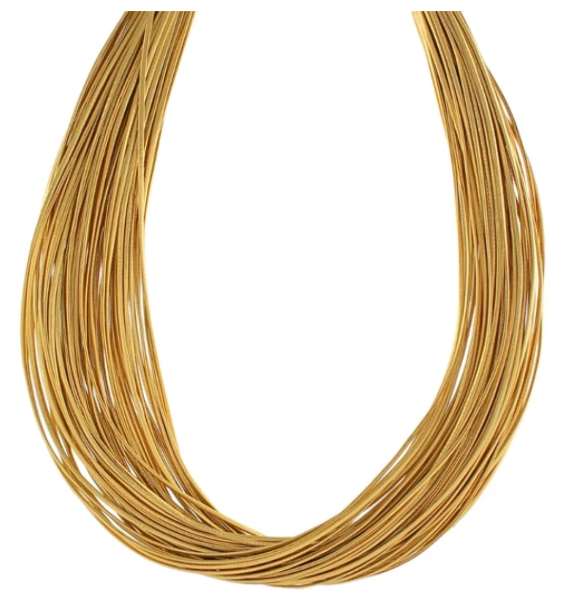 Multi Layered Thin Rope Necklace | Gold Multi-Strand Collar