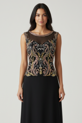 Black and Gold Formal by Alyce