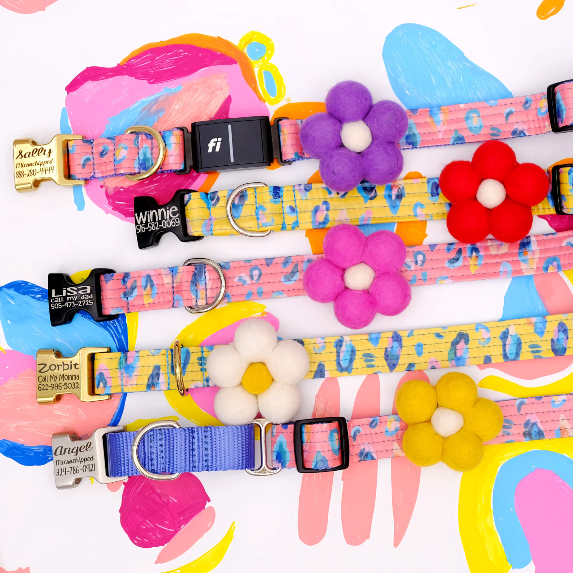 Bubble Dog Collar Flower | Groovy Pet Accessory