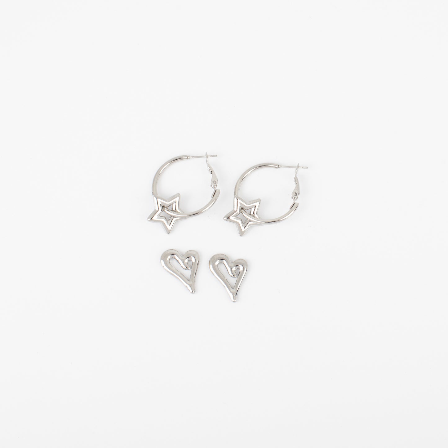 jBloom Golda Silver Hoops with Interchangeable Charms