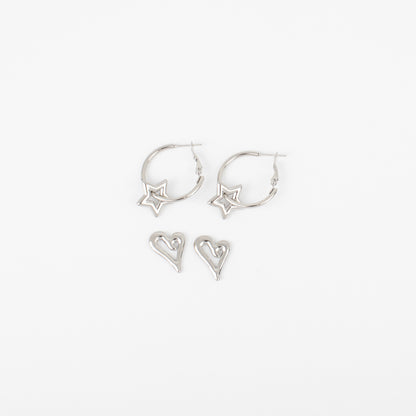 jBloom Golda Silver Hoops with Interchangeable Charms