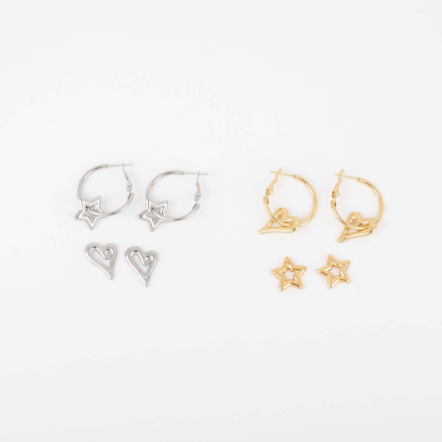 jBloom Golda Silver Hoops with Interchangeable Charms
