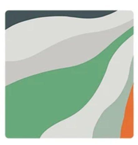 Green and gray abstract wave print close-up at Dover Grace Boutique in Watkinsville, Georgia.