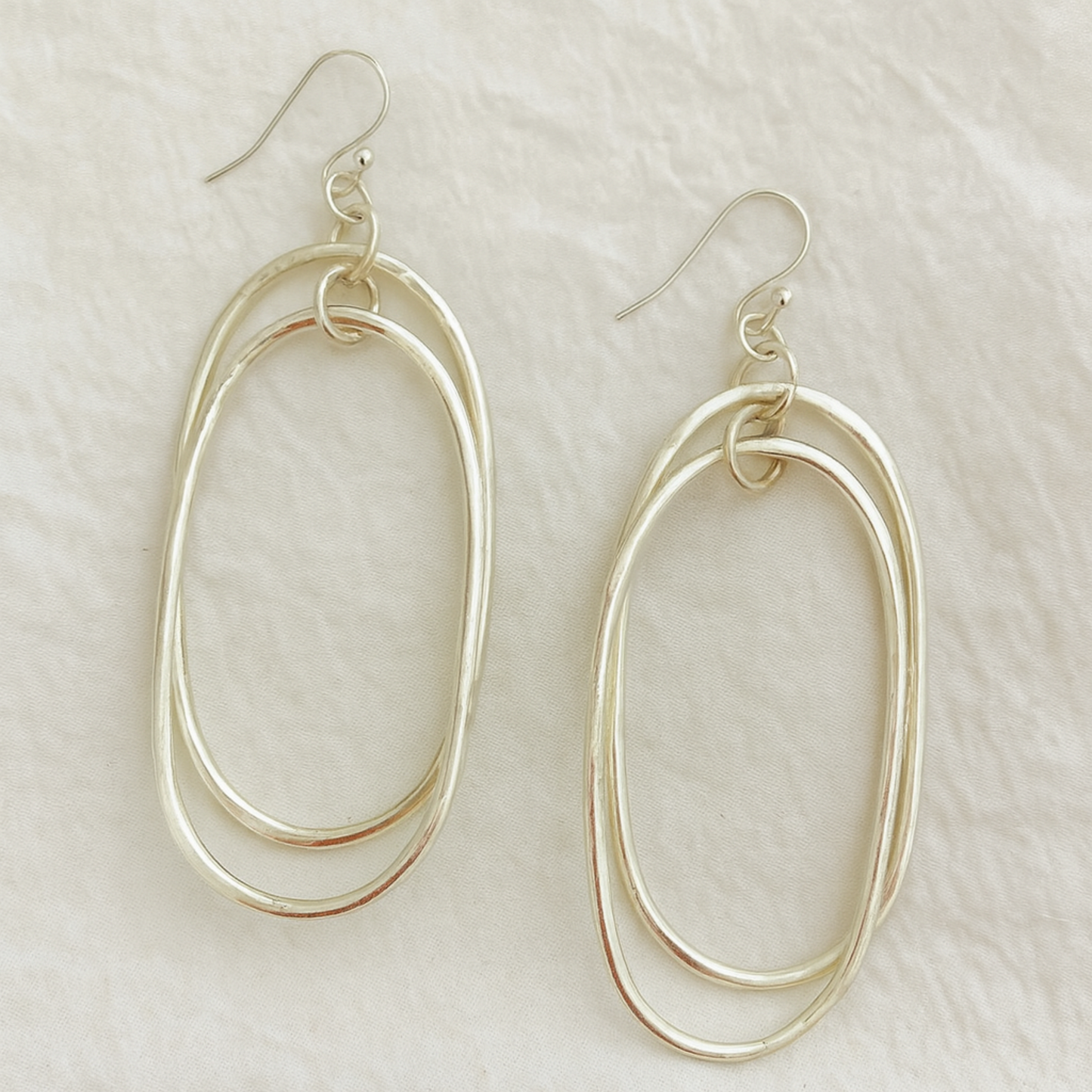 jBloom Eddy Double Oval Hoop Earrings