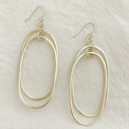 jBloom Eddy Double Oval Hoop Earrings