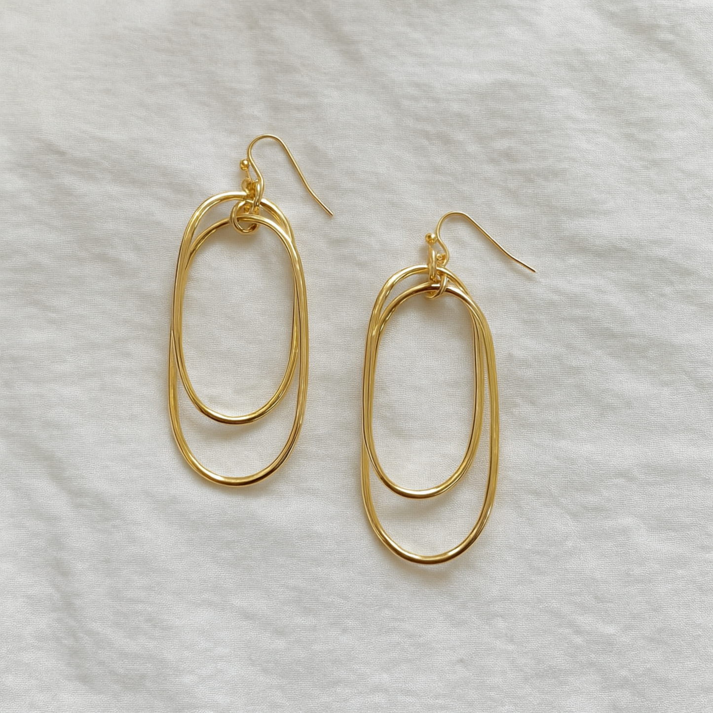 jBloom Eddy Double Oval Hoop Earrings