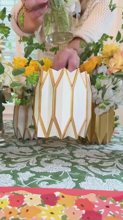 Paper Vase Wraps - Set of 3 Geometric Designs
