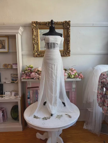 The Lila Gown – Sparkling Off-the-Shoulder Wedding Dress