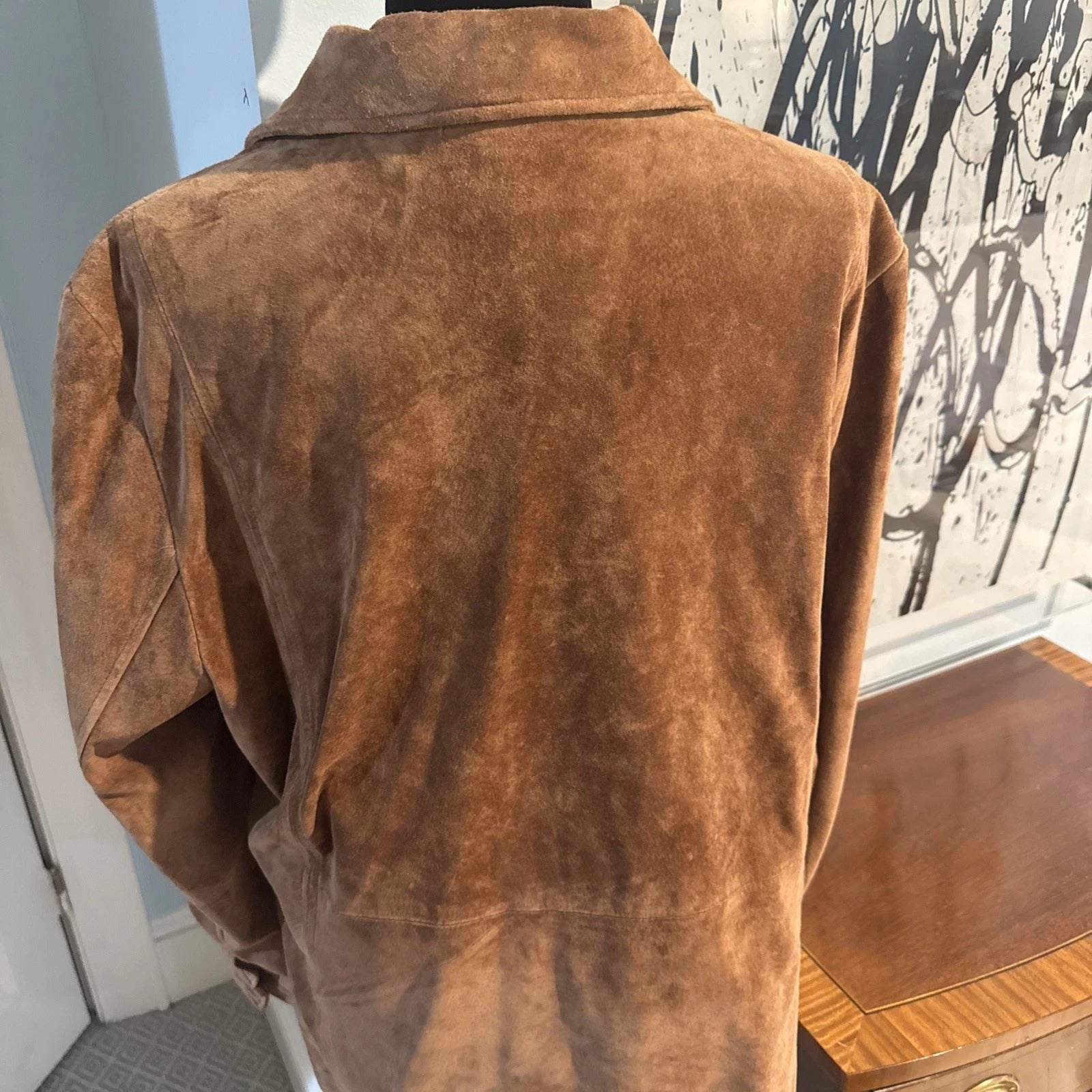 Pamela McCoy -Suede Leather Shacket Jacket