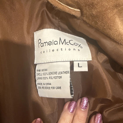 Pamela McCoy -Suede Leather Shacket Jacket