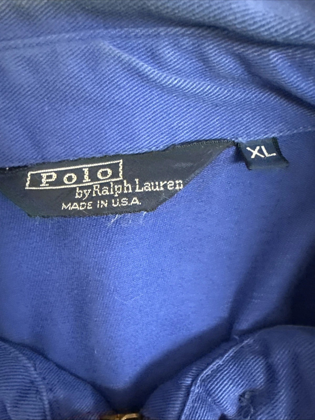 Vintage Polo Ralph Lauren - Blue Cotton Zip Up Jacket