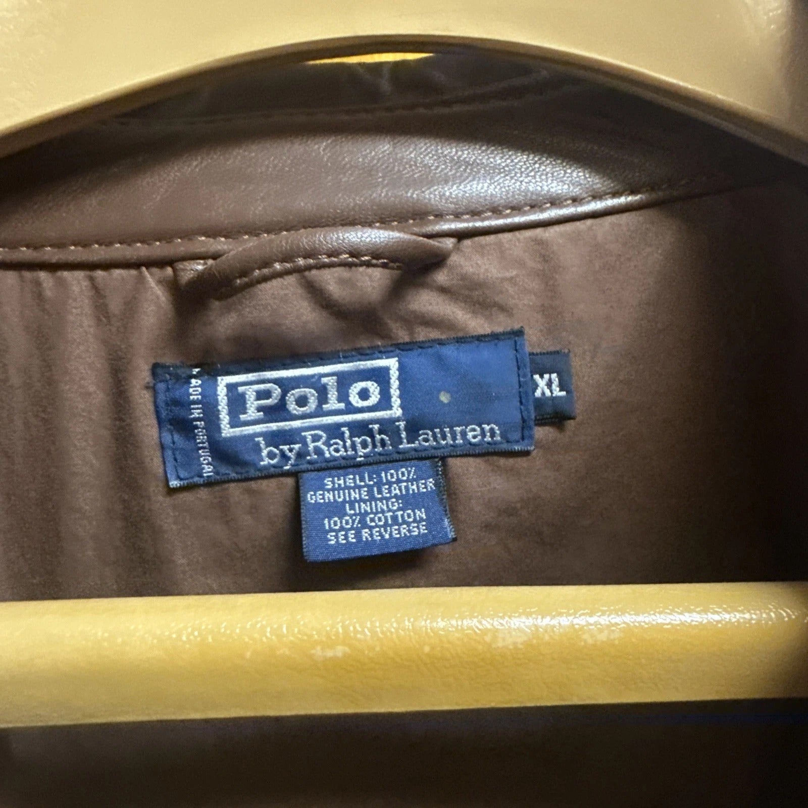 Polo Ralph Lauren - Brown Leather Harrington Jacket
