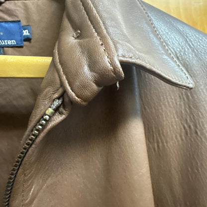 Polo Ralph Lauren - Brown Leather Harrington Jacket