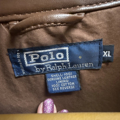 Polo Ralph Lauren - Brown Leather Harrington Jacket