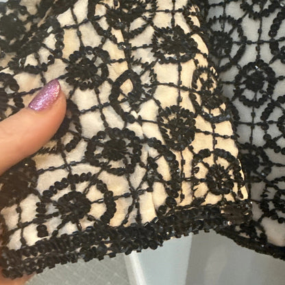 Vintage Niteline by Della Roufogali Beaded Silk Bolero Jacket