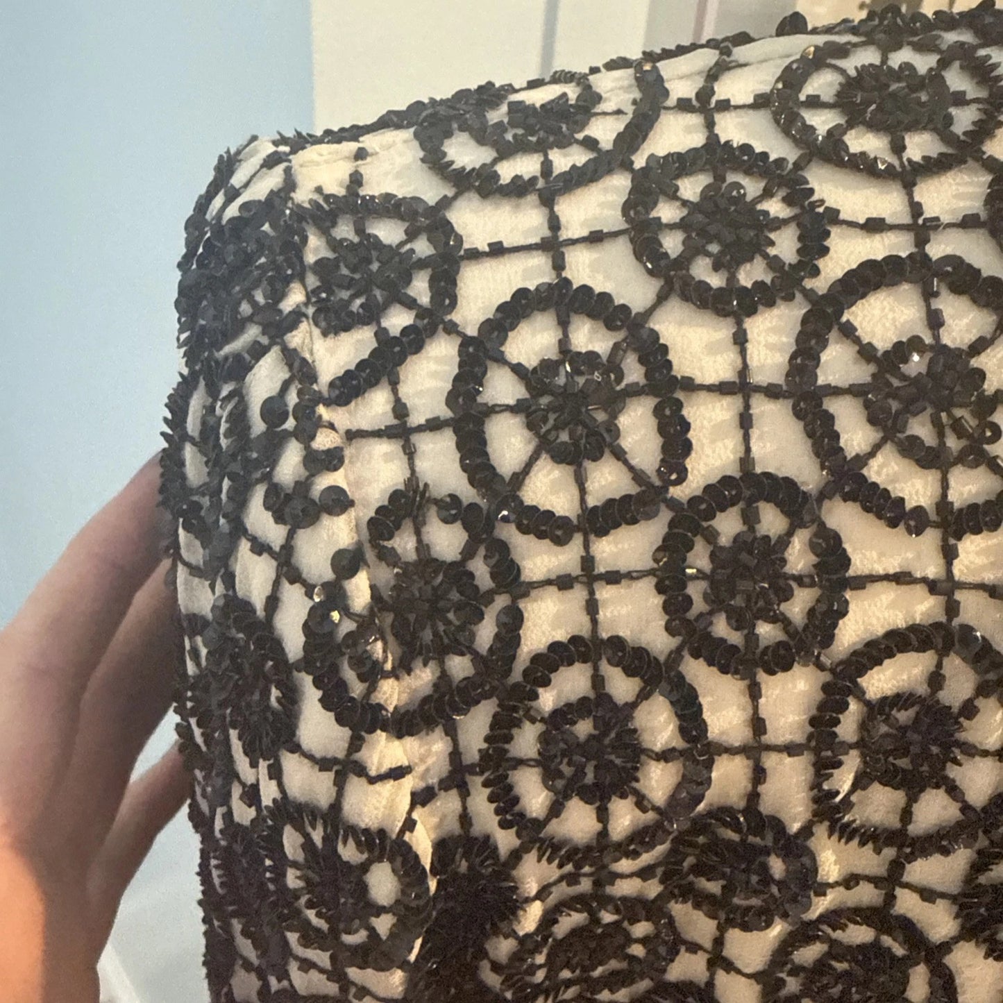 Vintage Niteline by Della Roufogali Beaded Silk Bolero Jacket