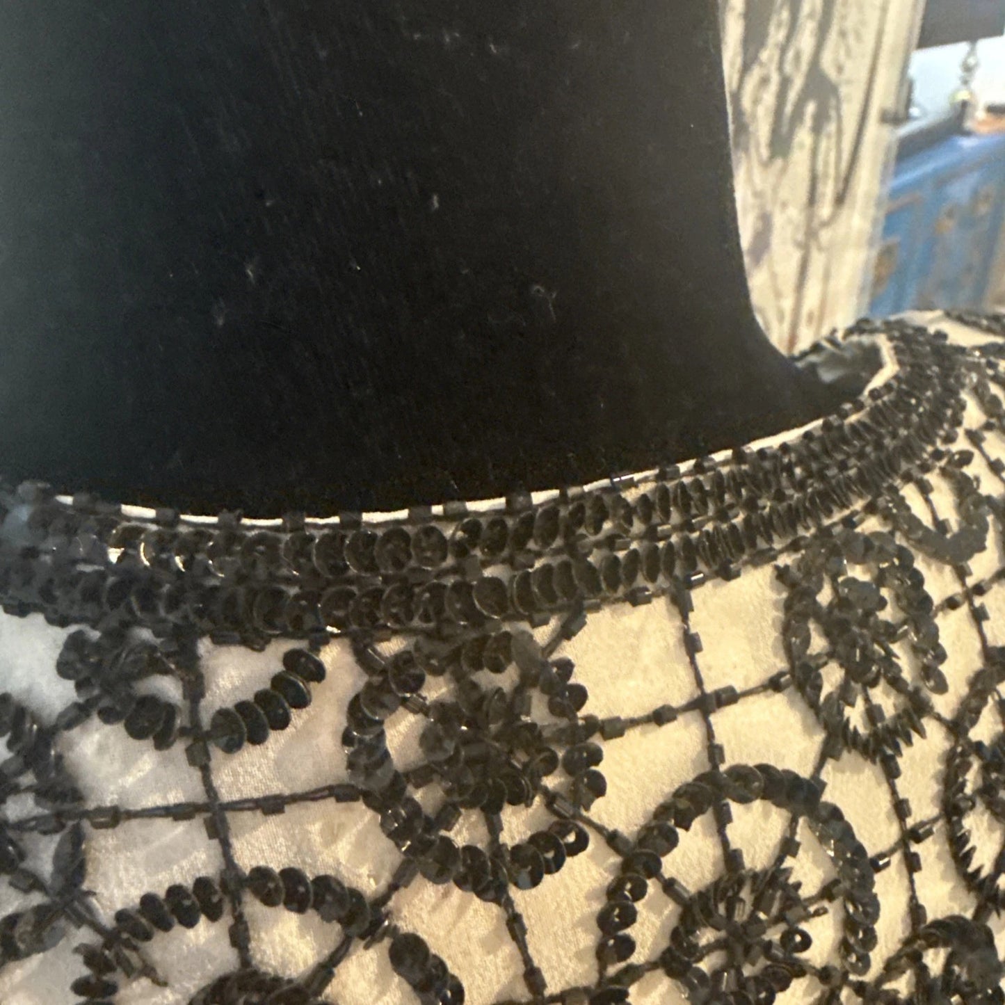 Vintage Niteline by Della Roufogali Beaded Silk Bolero Jacket