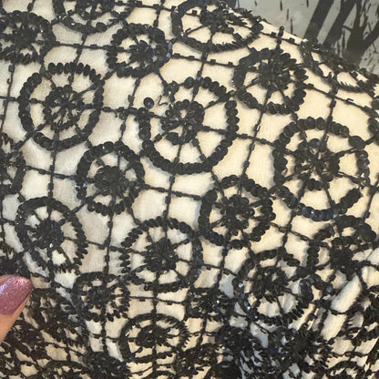 Vintage Niteline by Della Roufogali Beaded Silk Bolero Jacket