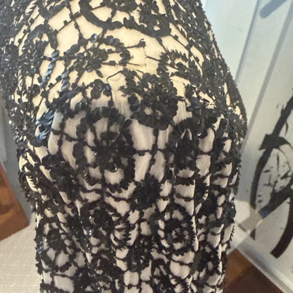 Vintage Niteline by Della Roufogali Beaded Silk Bolero Jacket