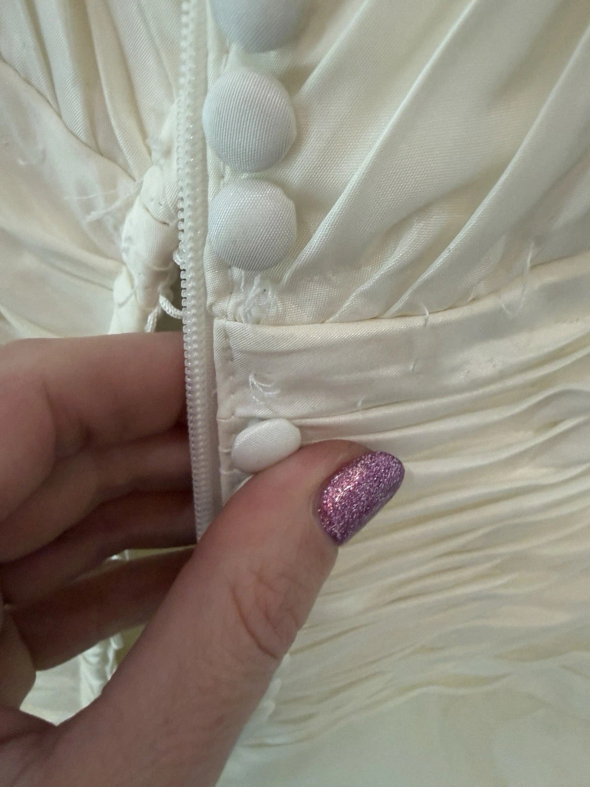 Winnie Couture- Ivory Strapless Ruched Bodice Wedding Gown