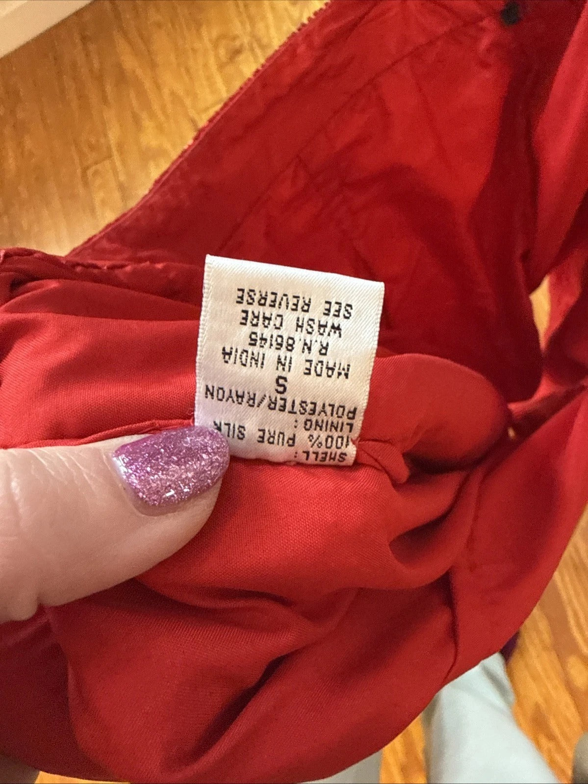 Vintage Sean Collection- Cherry Red Beaded Silk  Gown