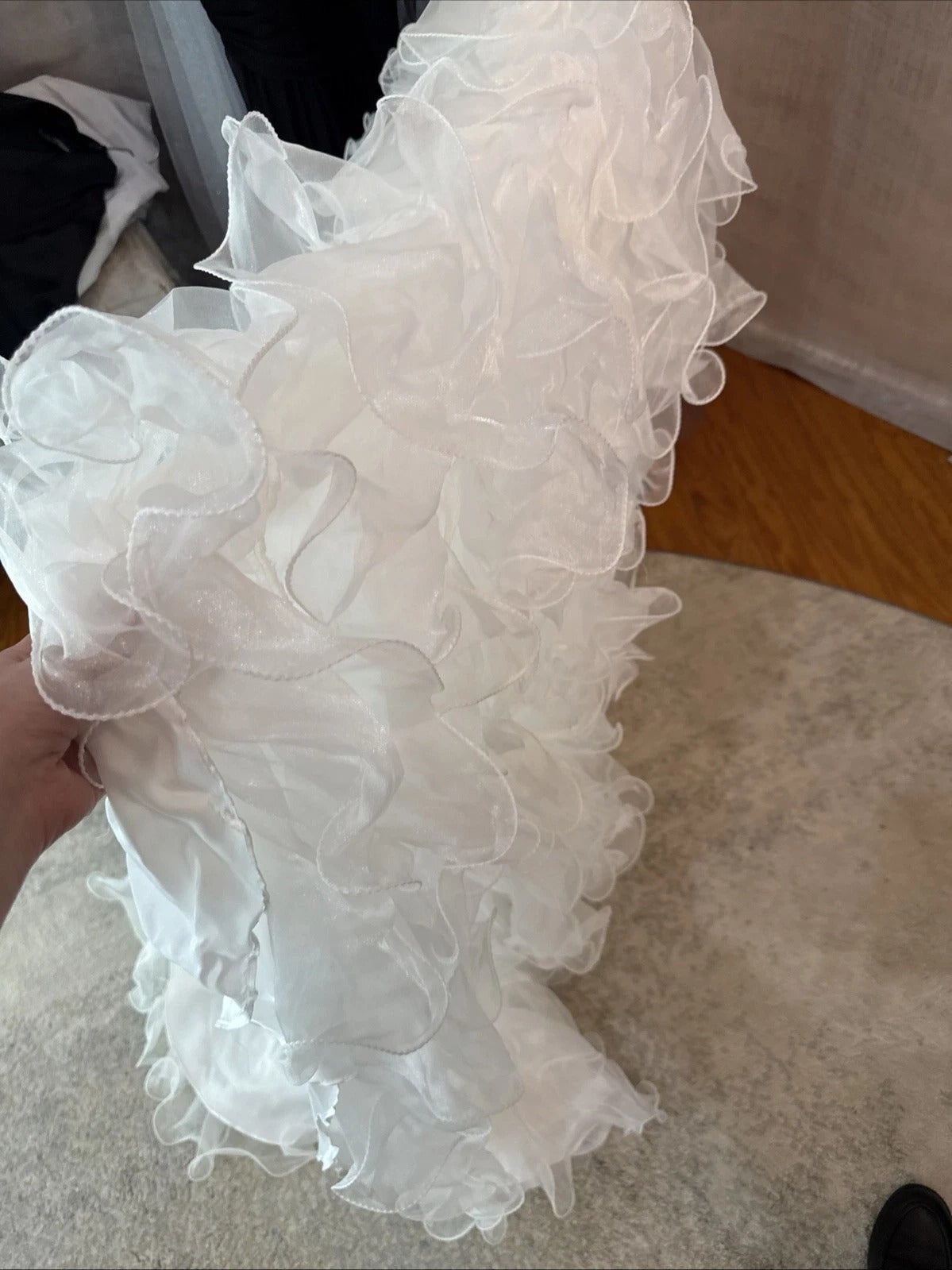 Vintage San-Martin Mermaid Pearl Back Draping Wedding Gown