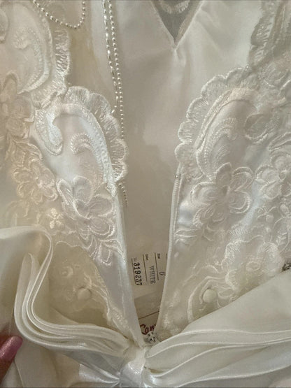 Vintage San-Martin Mermaid Pearl Back Draping Wedding Gown