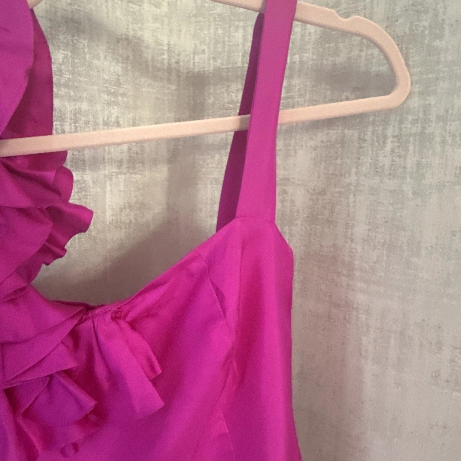 Kirribilla - NWT Pink Silk Ruffle One-Shoulder Cocktail Dress