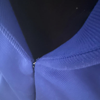 Dana Bucham - Royal Blue Notched Lapel Blazer with Front Zipper Pockets
