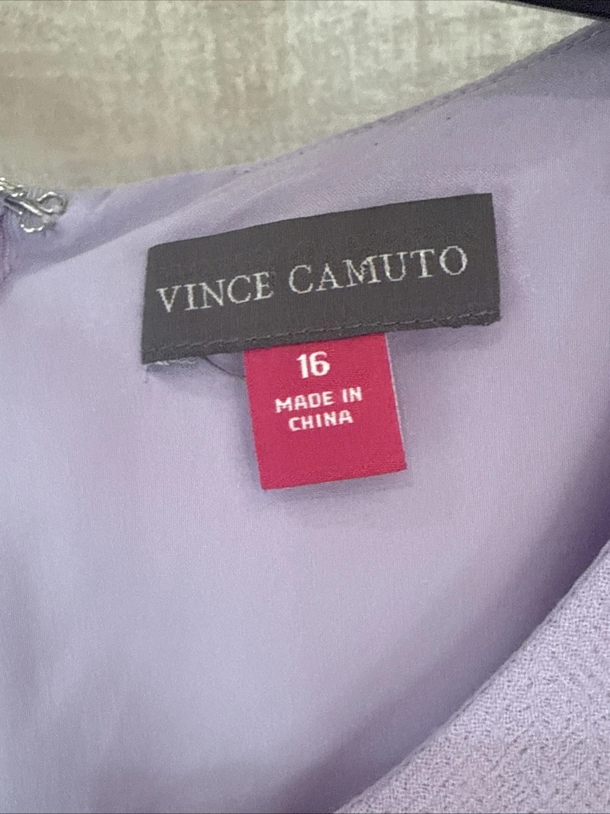 Vince Camuto - Lilac Sleeveless Crepe Dress with Back Tie Sash