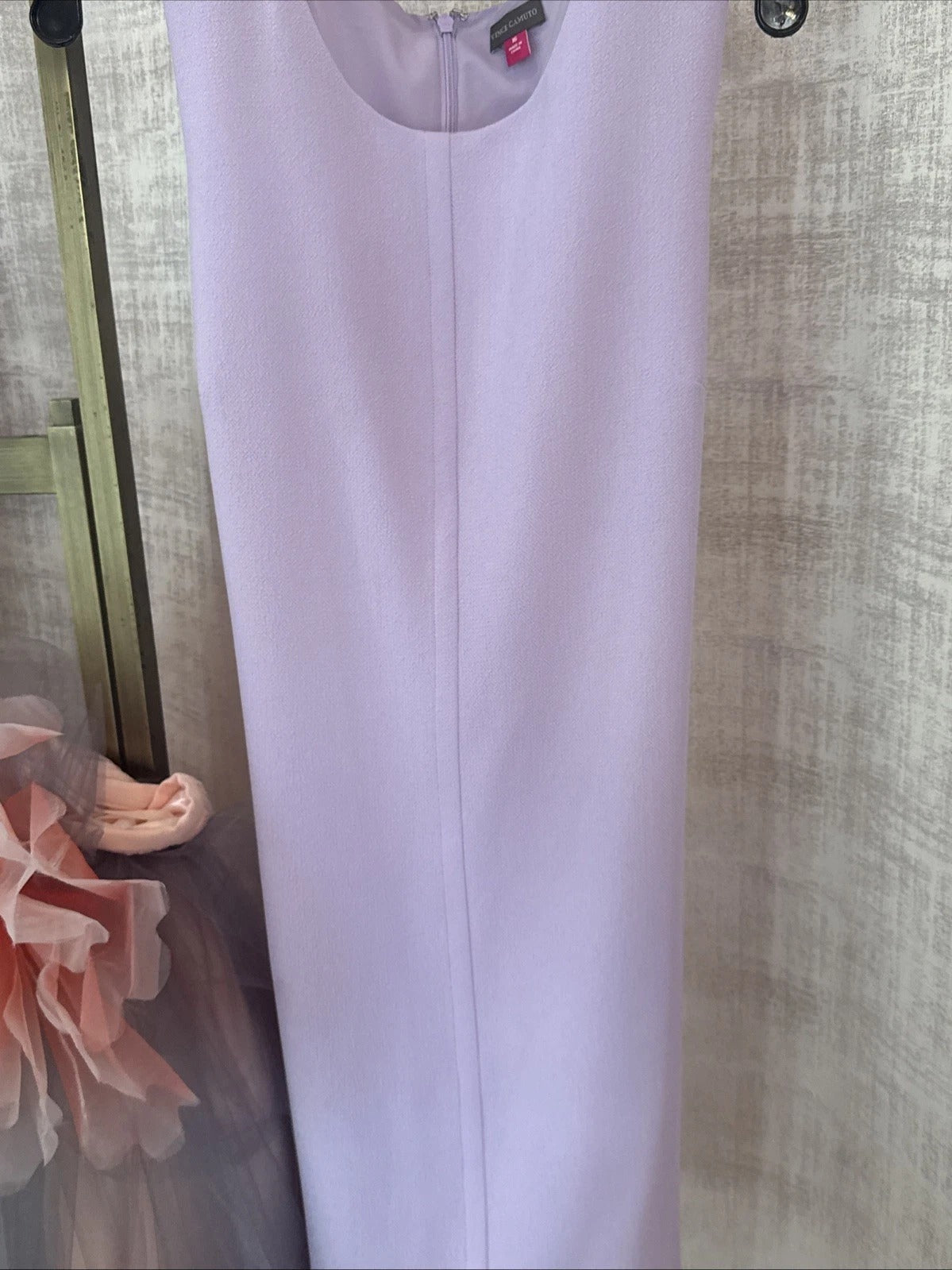 Vince Camuto - Lilac Sleeveless Crepe Dress with Back Tie Sash