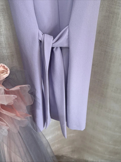 Vince Camuto - Lilac Sleeveless Crepe Dress with Back Tie Sash