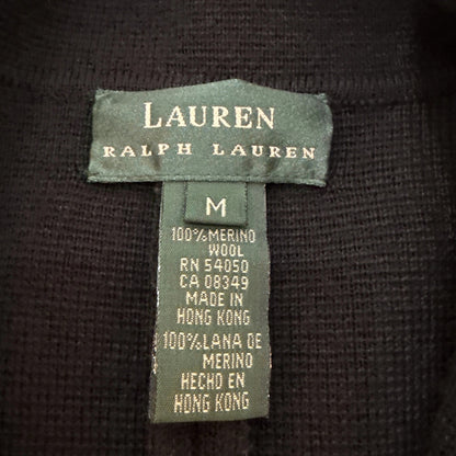 Lauren Ralph Lauren - Merino Wool Knit Blazer Black Crest Button